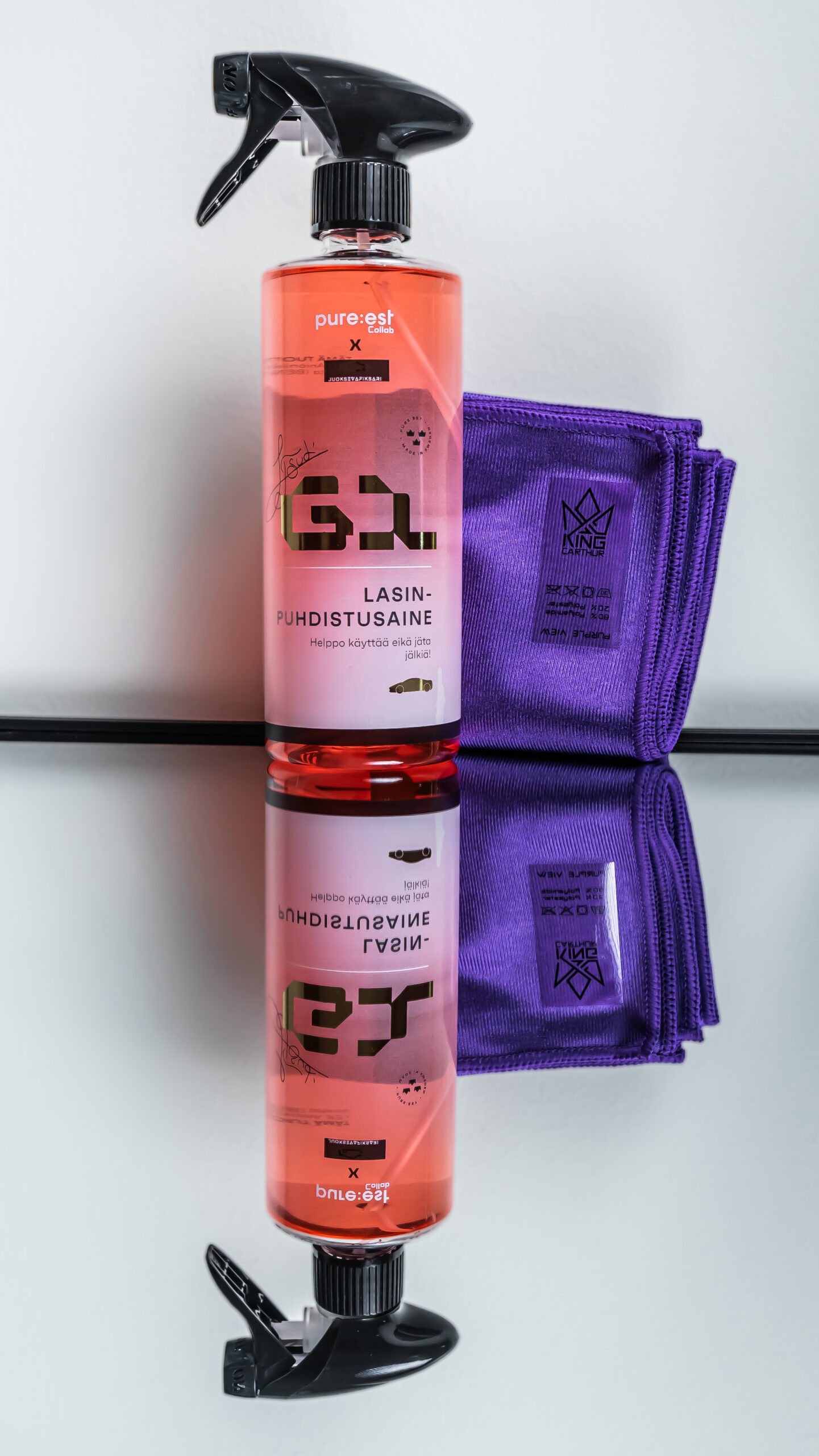 Mansikan tuoksuinen lasinpesuneste Manzikki 500ml + lasiliina - Image 3