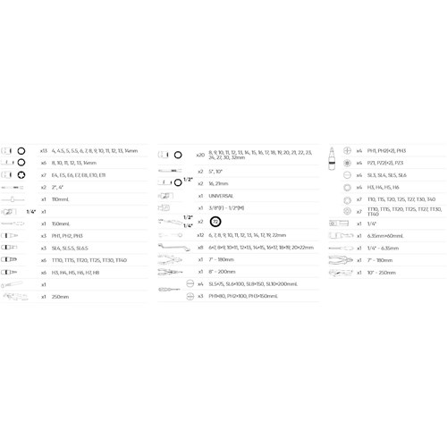 JBM työkalulaatikko työkaluilla 143 osaa - Image 4